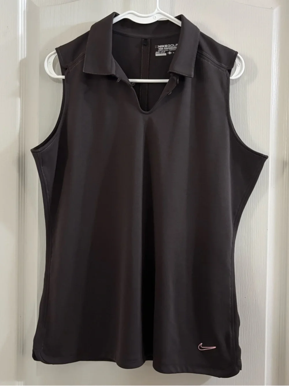 Nike Brown Sleeveless Collared Golf Tank